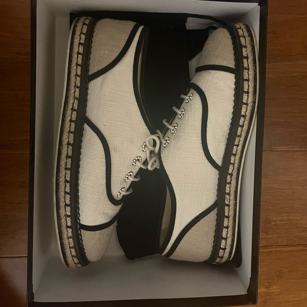 Chanel Colorblock Pattern Espadrilles